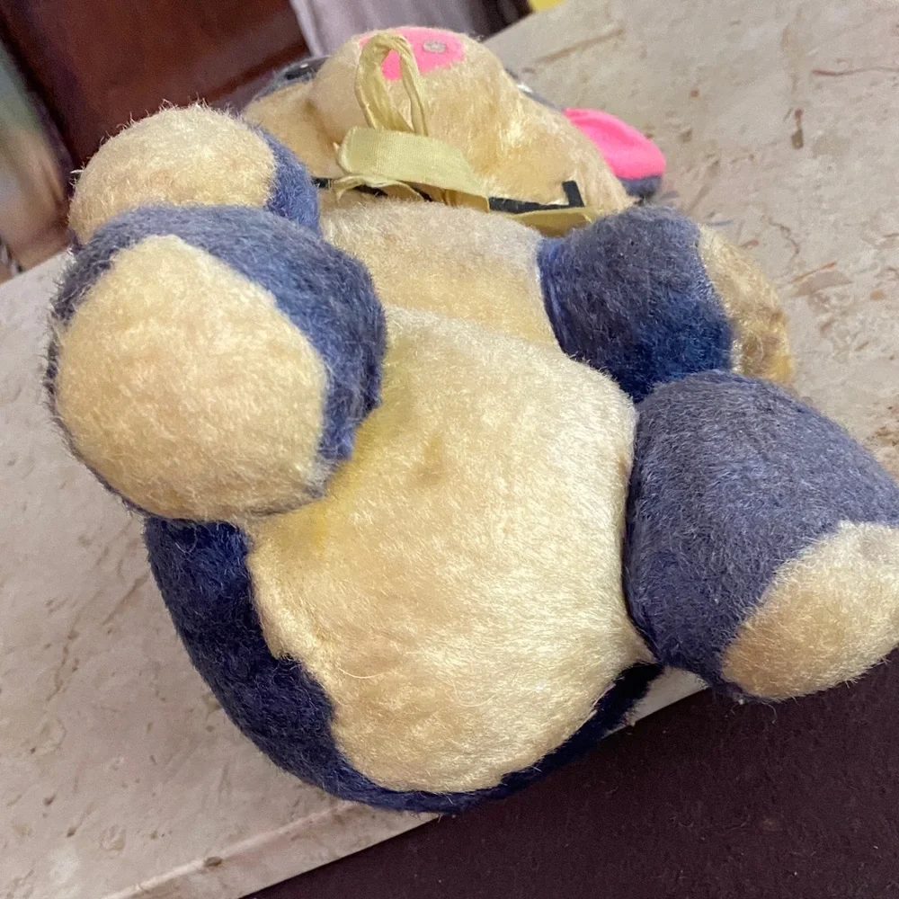 Adorable Plush Bear Toy - Blue and Tan - Picture 6 of 7